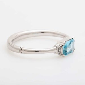 Серебряный браслет из аквамарина